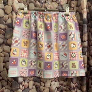 Sanrio - Hello Kitty - New Girl Order NGO - patchwork Printed miniskirt - sz 12